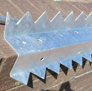 Razor Channel W Profile &ndash; anti-climb security spikes &ndash; 1.8 metre length &ndash; galvanised finish | Roller Barrier