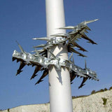 Instant Spiked Anti Climb Collars for CCTV camera poles, etc &ndash; for poles from 150mm to 300mm diameter | Roller Barrier