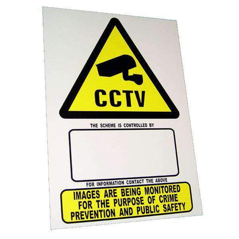 Warning Sign &ndash; CCTV &ndash; A4 size individual sign | Roller Barrier